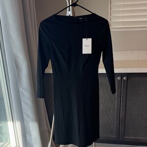 Theory Classic Black Long Sleeve Dress